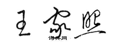 骆恒光王家照草书个性签名怎么写
