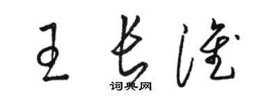骆恒光王长淮草书个性签名怎么写