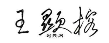 骆恒光王显榕草书个性签名怎么写
