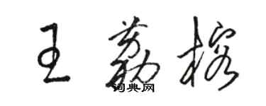 骆恒光王荔榕草书个性签名怎么写