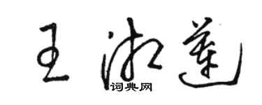 骆恒光王湘莲草书个性签名怎么写