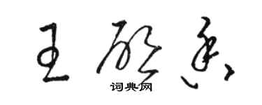 骆恒光王启香草书个性签名怎么写