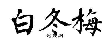 翁闿运白冬梅楷书个性签名怎么写
