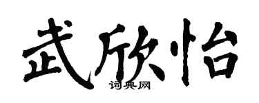 翁闿运武欣怡楷书个性签名怎么写