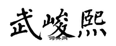 翁闿运武峻熙楷书个性签名怎么写