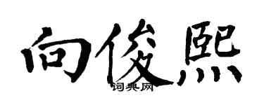 翁闿运向俊熙楷书个性签名怎么写