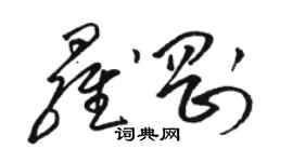 骆恒光罗刚草书个性签名怎么写