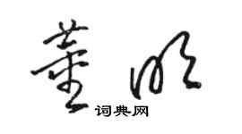 骆恒光董明草书个性签名怎么写