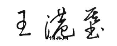 骆恒光王港基草书个性签名怎么写