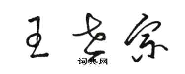 骆恒光王世宗草书个性签名怎么写