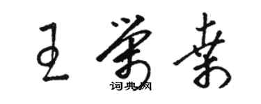 骆恒光王荣桑草书个性签名怎么写