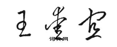 骆恒光王爱宜草书个性签名怎么写