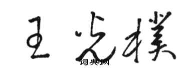 骆恒光王光朴草书个性签名怎么写
