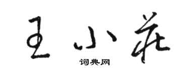 骆恒光王小庄草书个性签名怎么写