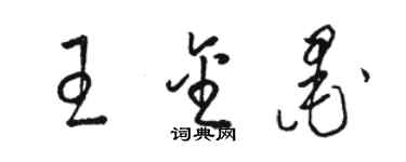 骆恒光王金墨草书个性签名怎么写