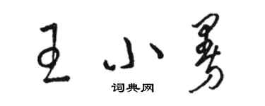 骆恒光王小曼草书个性签名怎么写