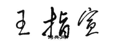 骆恒光王指宣草书个性签名怎么写
