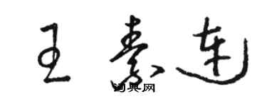 骆恒光王素连草书个性签名怎么写