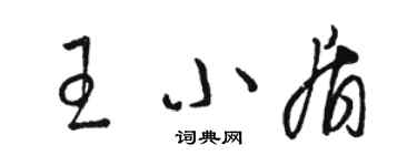 骆恒光王小盾草书个性签名怎么写