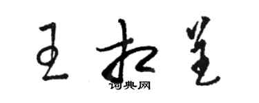 骆恒光王相呈草书个性签名怎么写