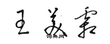 骆恒光王美霜草书个性签名怎么写