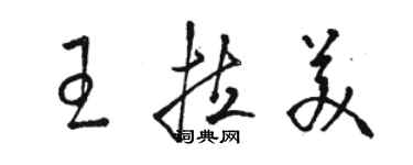 骆恒光王拉美草书个性签名怎么写