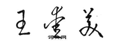 骆恒光王爱美草书个性签名怎么写