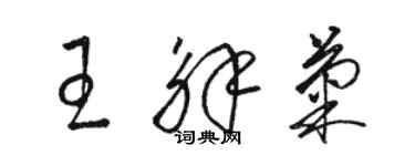 骆恒光王解菊草书个性签名怎么写