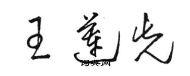 骆恒光王莲先草书个性签名怎么写