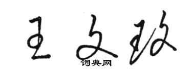 骆恒光王文玫草书个性签名怎么写