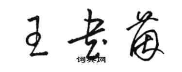骆恒光王书茵草书个性签名怎么写