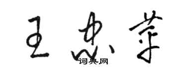 骆恒光王忠苹草书个性签名怎么写