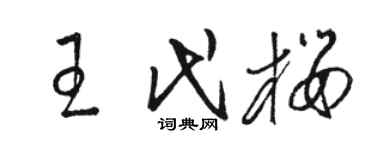 骆恒光王代樱草书个性签名怎么写