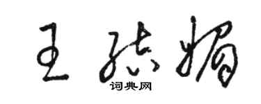 骆恒光王结媚草书个性签名怎么写