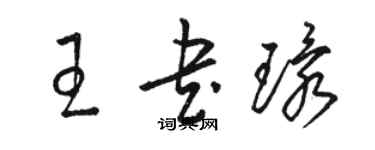 骆恒光王书环草书个性签名怎么写
