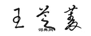 骆恒光王芝菱草书个性签名怎么写