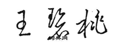 骆恒光王碧桃草书个性签名怎么写