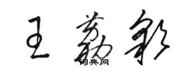 骆恒光王荔彩草书个性签名怎么写