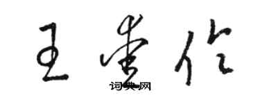 骆恒光王爱伶草书个性签名怎么写