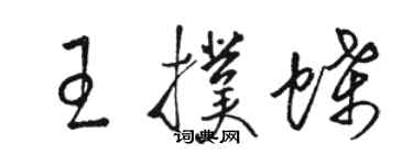 骆恒光王扑蝶草书个性签名怎么写
