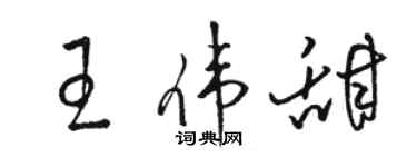 骆恒光王伟甜草书个性签名怎么写