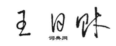 骆恒光王日财草书个性签名怎么写