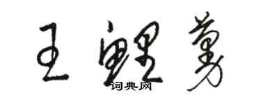 骆恒光王鲤蔓草书个性签名怎么写