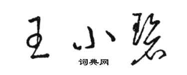 骆恒光王小碧草书个性签名怎么写