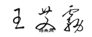 骆恒光王艾雾草书个性签名怎么写