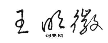 骆恒光王明徽草书个性签名怎么写