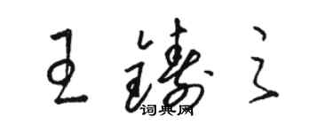 骆恒光王铸之草书个性签名怎么写