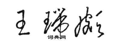 骆恒光王瑞颇草书个性签名怎么写
