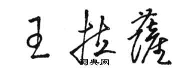 骆恒光王拉萨草书个性签名怎么写