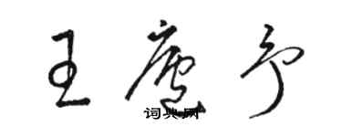 骆恒光王庐予草书个性签名怎么写